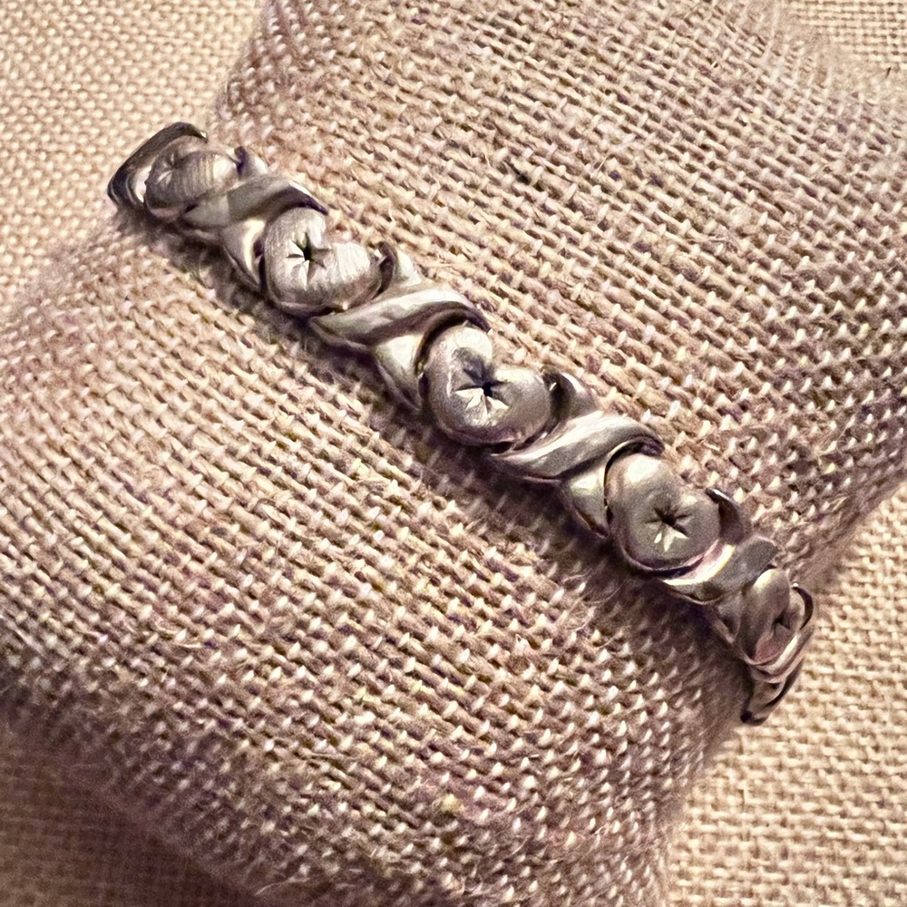 Vintage CI Caspian International.925 Heart Bracelet lobster Claw Clasp Sterling